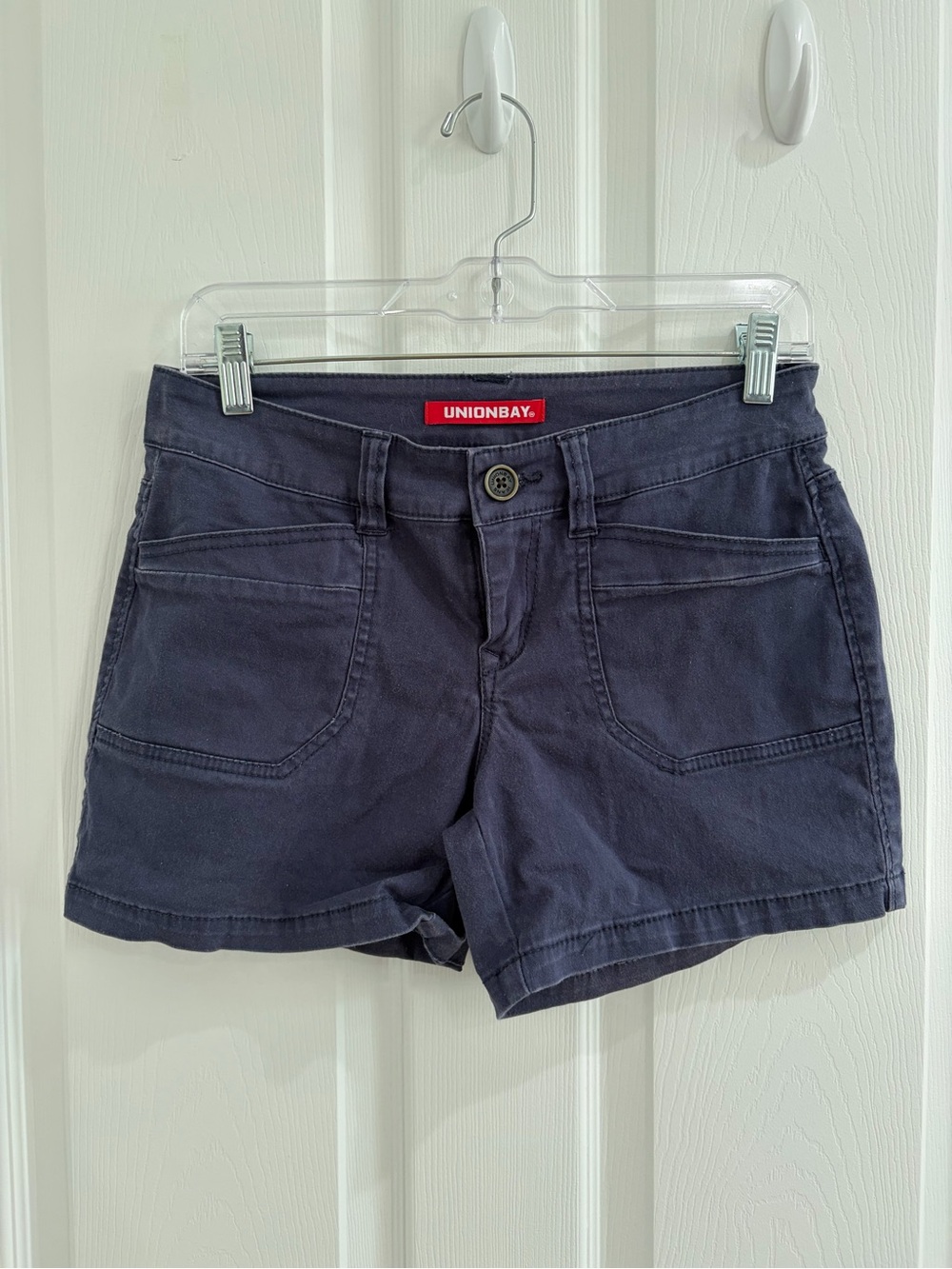 UNIONBAY Navy Cotton Casual Women's Jean Shorts